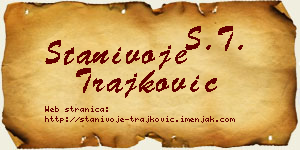 Stanivoje Trajković vizit kartica